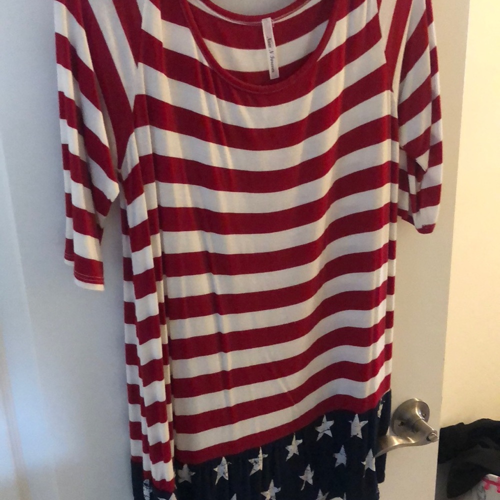 Red white and blue dress